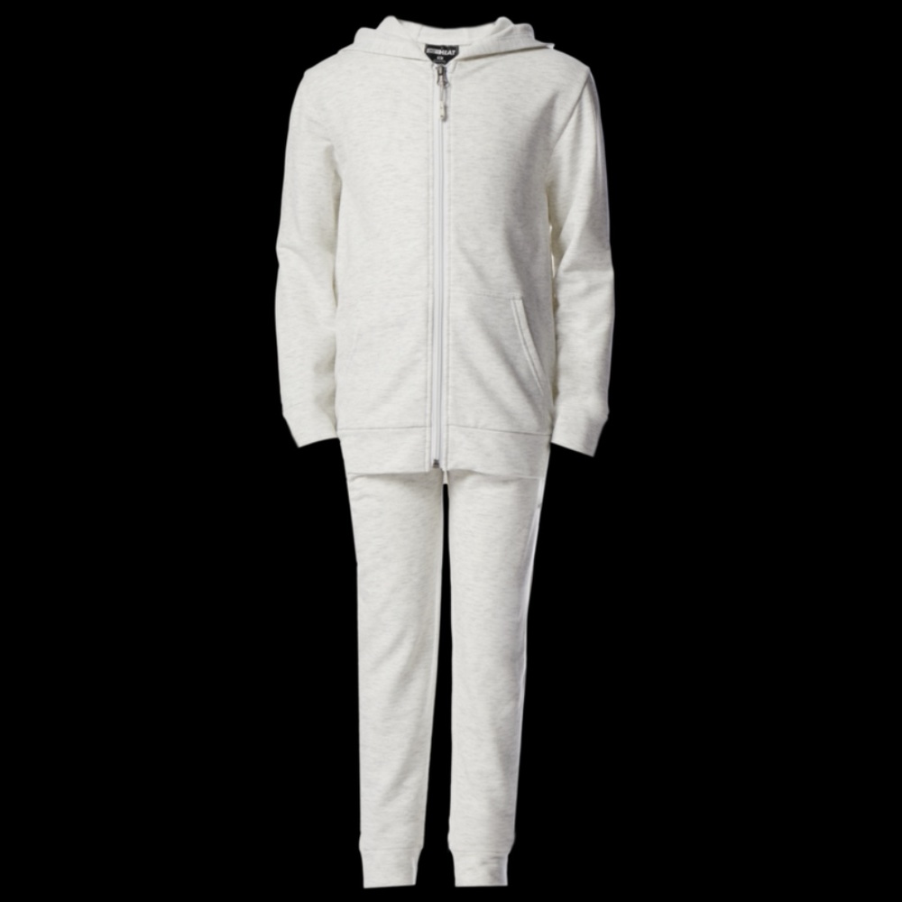 32 Degrees GIRL'S HOODIE + JOGGER SET White